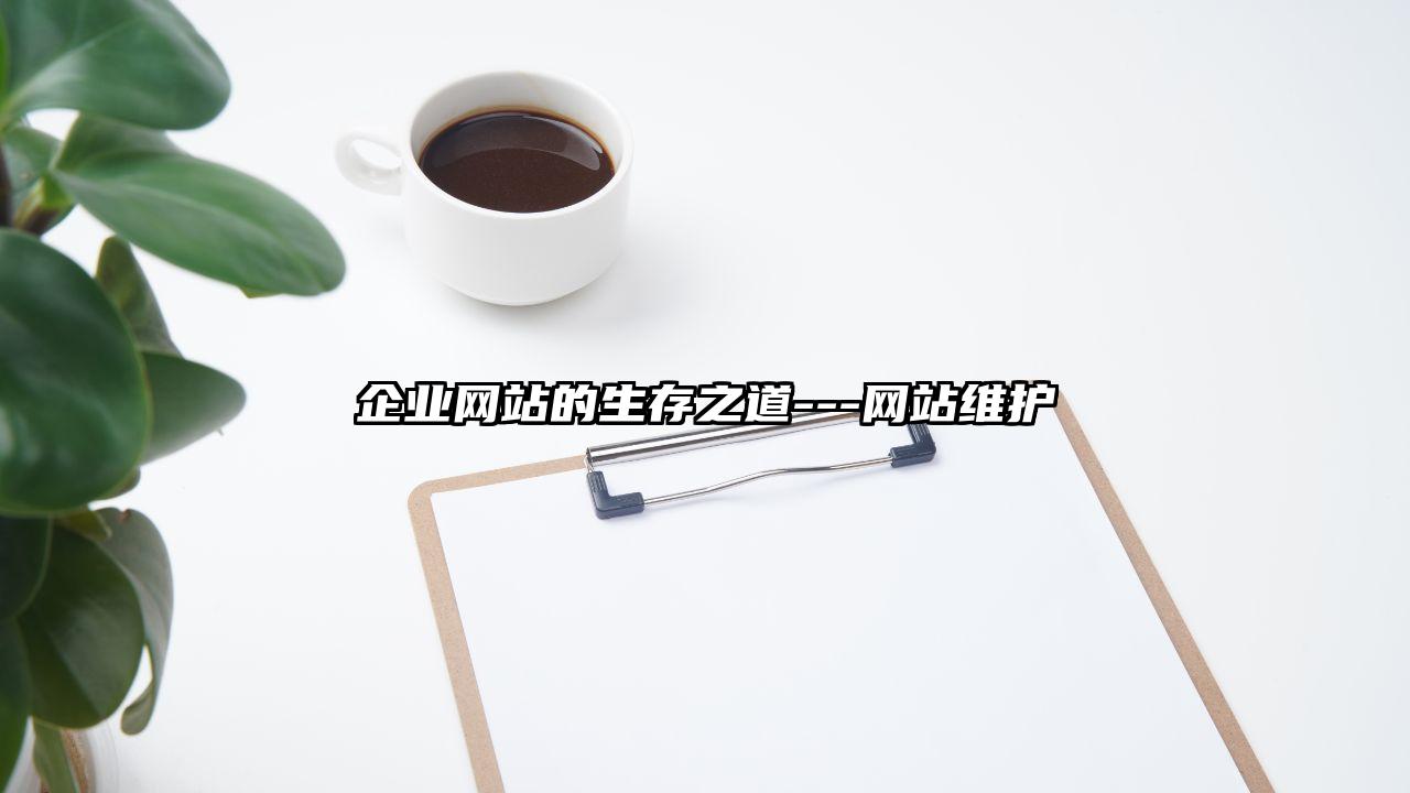 企业网站的生存之道---网站维护